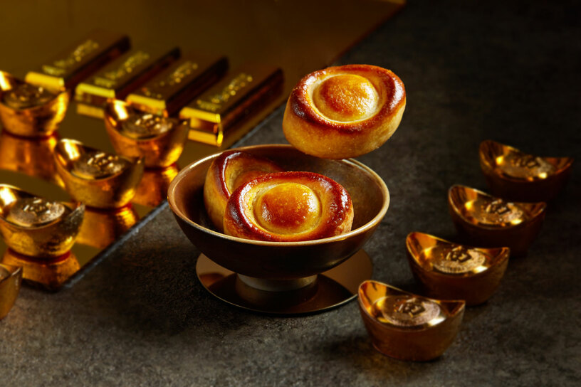 包餡金禮盒 Gold Ingot Shaped Pastry